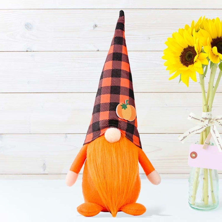 Pumpkin Maple Leaf No Face Standing Doll Decoration Shopping Mall Home Thanksgiving Halloween Decoration
