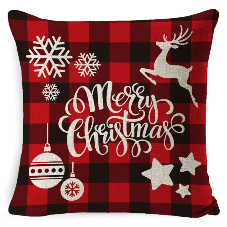 Christmas Decoration Linen Pillowcase Without Pillow Core