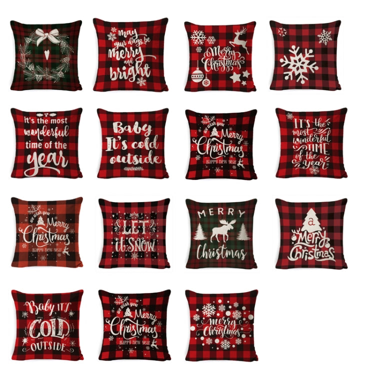 Christmas Decoration Linen Pillowcase Without Pillow Core