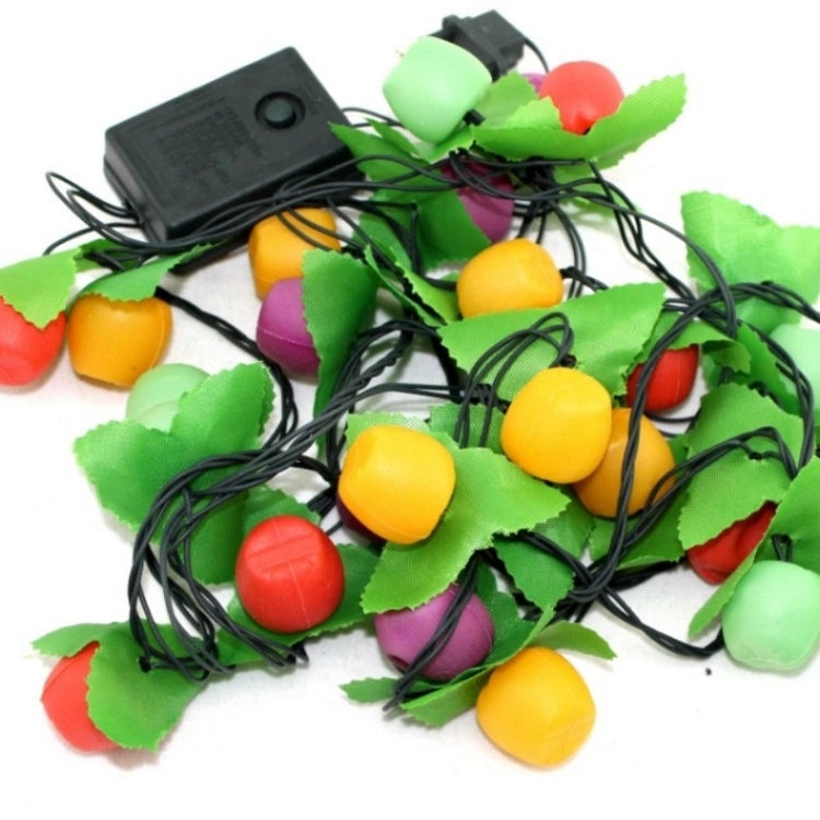 Christmas Tree Decoration Fruit Colorful 7-Color String Lights Festive Wedding Scene Decoration Lights, CN Plug