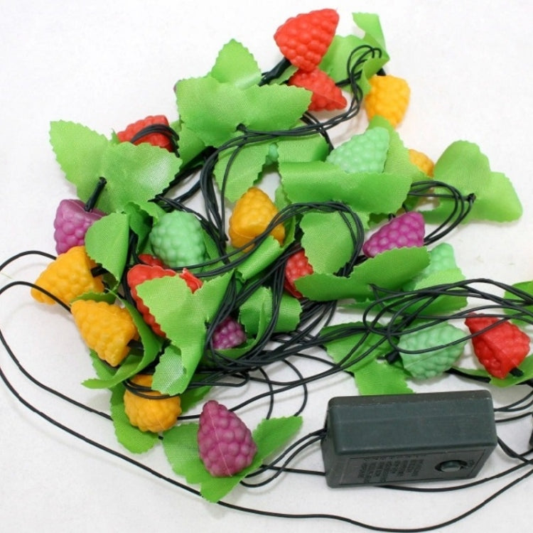 Christmas Tree Decoration Fruit Colorful 7-Color String Lights Festive Wedding Scene Decoration Lights, CN Plug