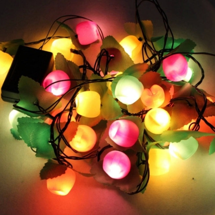 Christmas Tree Decoration Fruit Colorful 7-Color String Lights Festive Wedding Scene Decoration Lights, CN Plug