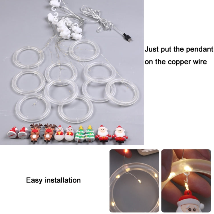 Christmas Decoration Lights USB Ring Doll 10 in 1 String Lights
