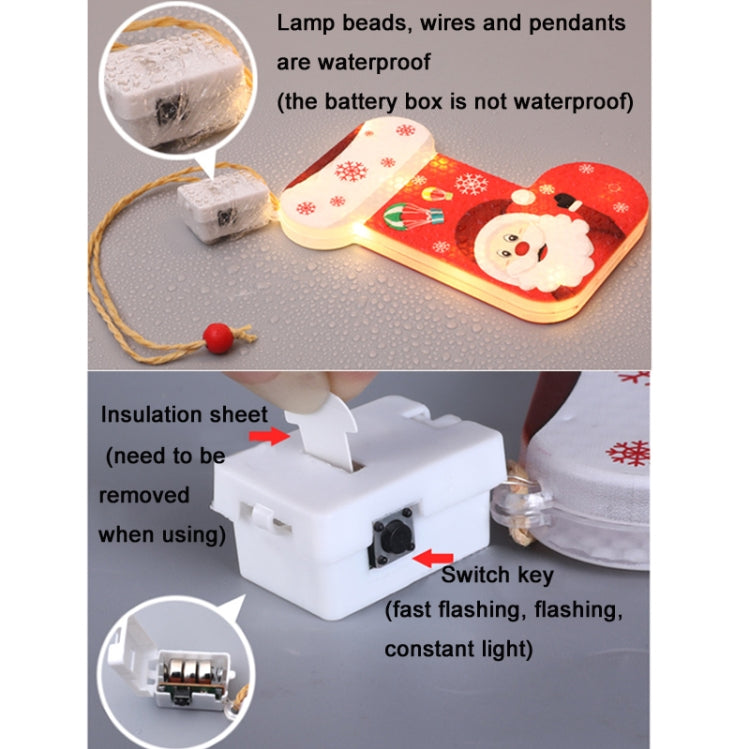 3 PCS / Set Christmas Decoration Lights LED Window Holiday Decoration Small Lanterns