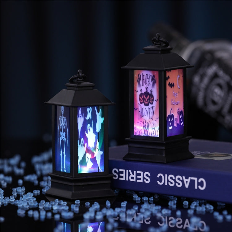 4 PCS Halloween Window Decoration Props Fecoration Small Oil Lamp Wind Lamp Luminous Ornaments