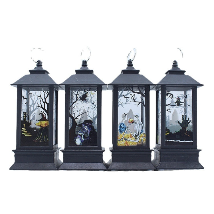 2 PCS Halloween Decoration Props LED Portable Small Wind Lantern