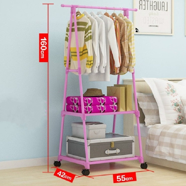 Stainless Steel Detachable Multi-function Floor Triangle Simple Coat Rack