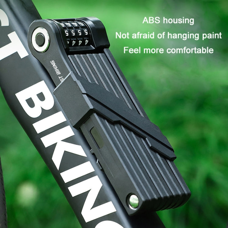 WEST BIKING Bicycle Folding Code Lock Riding Anti-Theft Chain Lock