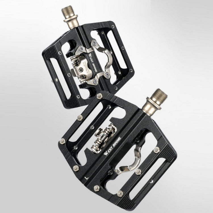 WEST BIKING Bicycle Aluminum Alloy Dual-Purpose Self-Locking Pedals