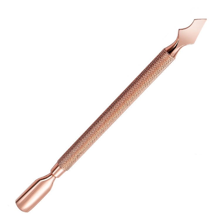 Stainless Steel Rose Gold Double-Headed Steel Push Dead Skin Scissors Nail Set,Style: D501