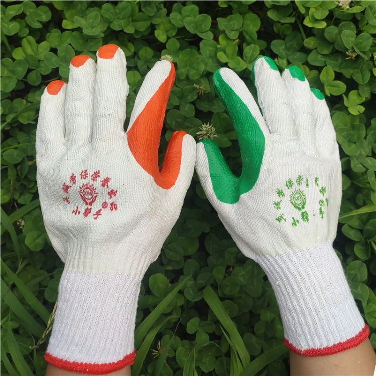 12 Pairs Thickened Rubber Coated Labor Insurance Rubber Gloves