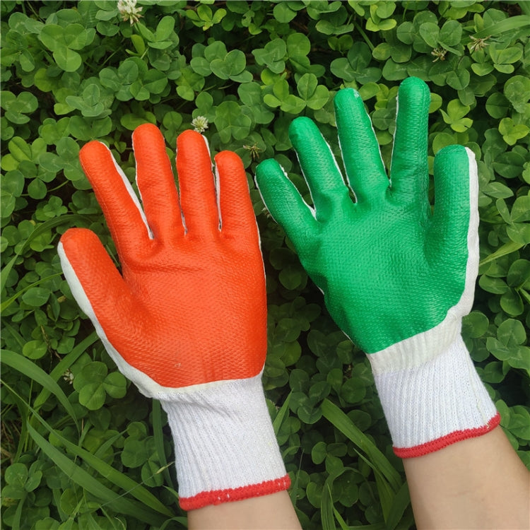 12 Pairs Thickened Rubber Coated Labor Insurance Rubber Gloves