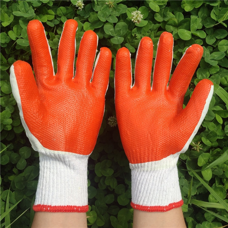 12 Pairs Thickened Rubber Coated Labor Insurance Rubber Gloves