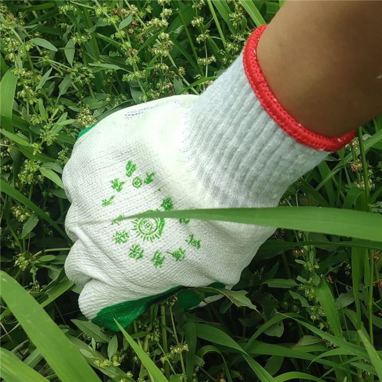 12 Pairs Thickened Rubber Coated Labor Insurance Rubber Gloves