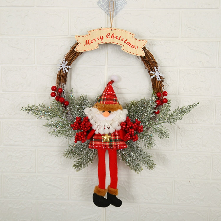 Christmas Decoration Wreath Garland Rattan Door Hanging