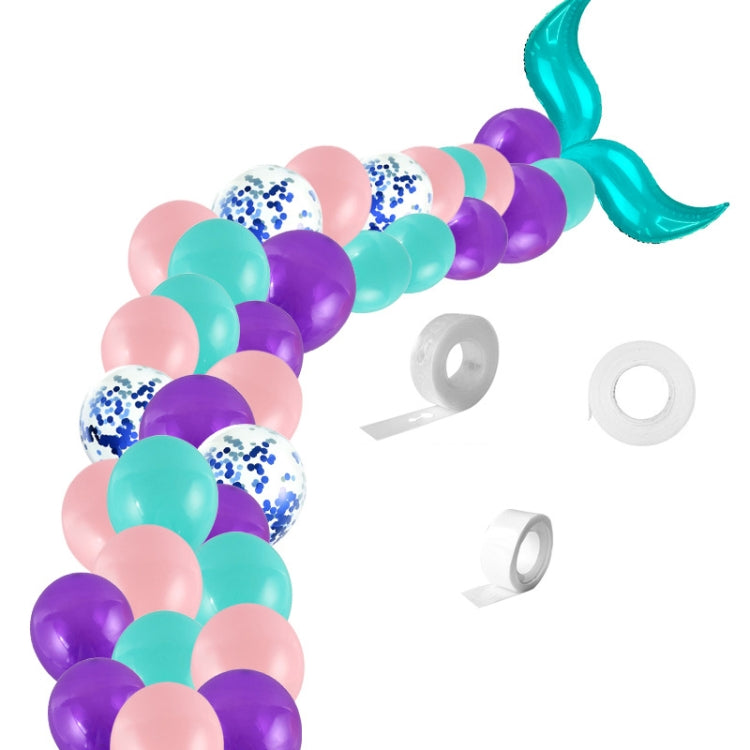 5011 Birthday Party Decoration 12 Inch Mermaid Tail Latex Balloon Set