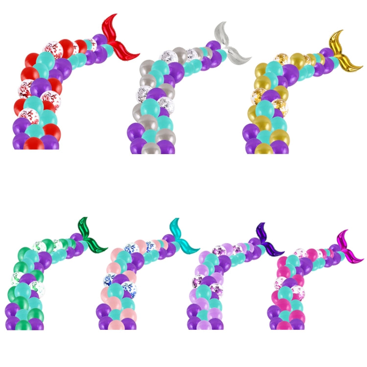 5011 Birthday Party Decoration 12 Inch Mermaid Tail Latex Balloon Set