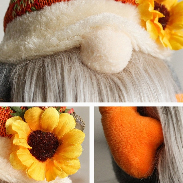 Pumpkin Sunflower Faceless Doll Dwarf Ornaments