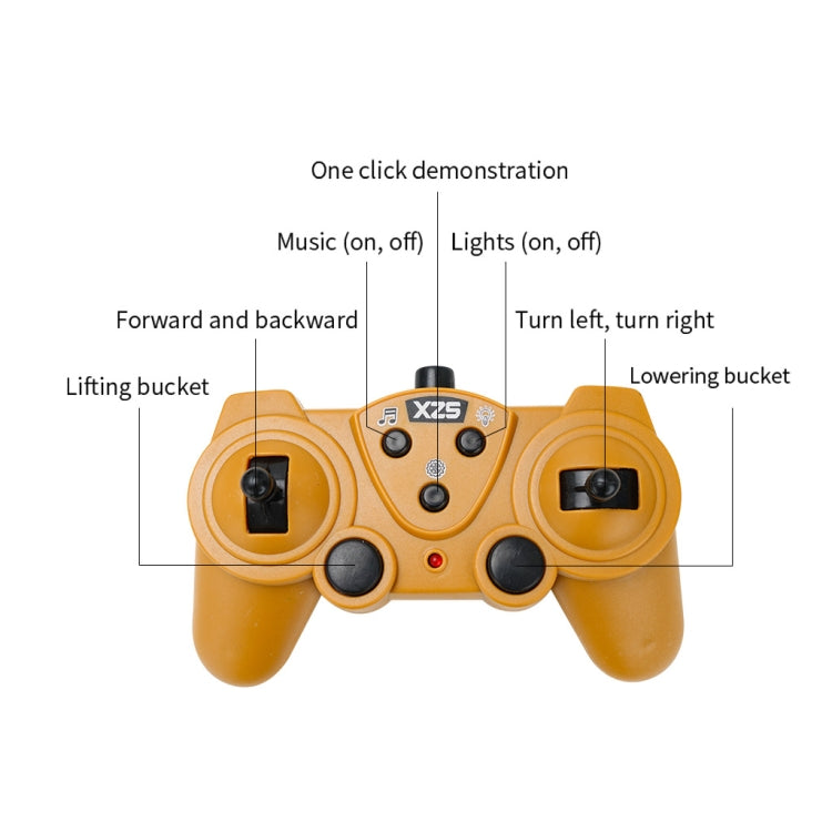 2.4G Remote Control Nine-Channel Crawler Heavy Bulldozer Children Remote Control Toy Alloy Excavator