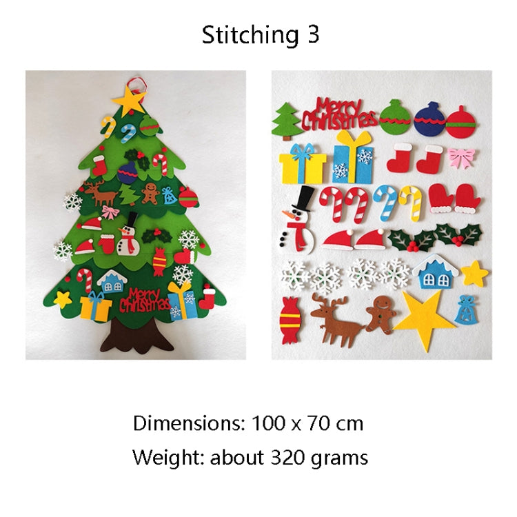 Handmade Felt Christmas Tree Decoration Children DIY Christmas Decorations, Style: