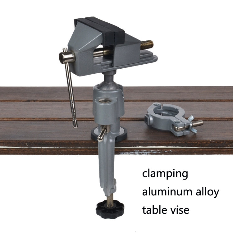 Aluminum Alloy Dual-Purpose Table Pliers 360-Degree Rotating Bench Vise Flat-Nose Universal Pliers