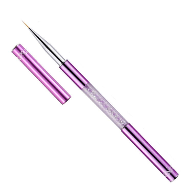 Nail Art Drawing Pen Purple Drill Rod Color Painting Flower Stripe Nail Brush With Pen Cover, Specification: 5mm