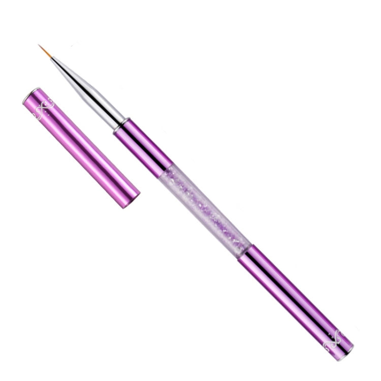 Nail Art Drawing Pen Purple Drill Rod Color Painting Flower Stripe Nail Brush With Pen Cover, Specification: 5mm