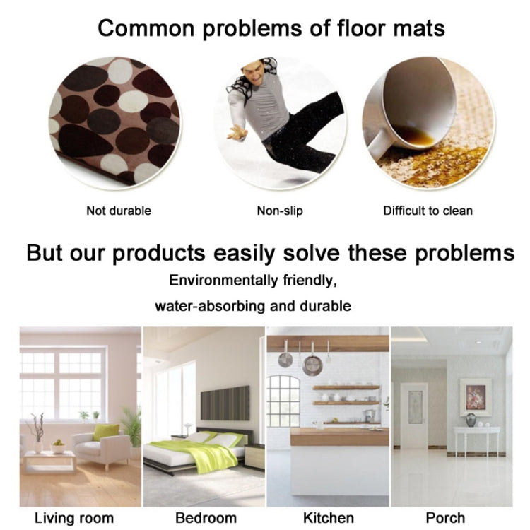 Bathroom Door Absorbent Floor Mat Bedroom Coral Velvet Non-Slip Mat