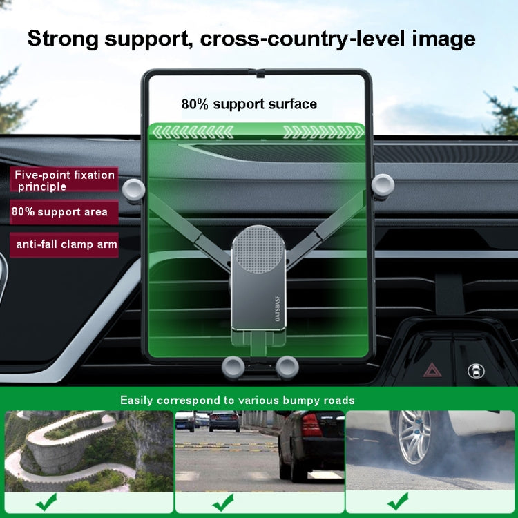 Oatsbasf Car Gravity Metal Bracket Scalable and Stable Mobile Phone Bracket Folding Screen Mobile Phone Exclusive Car Bracket