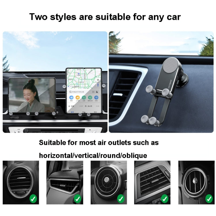 Oatsbasf Car Gravity Metal Bracket Scalable and Stable Mobile Phone Bracket Folding Screen Mobile Phone Exclusive Car Bracket