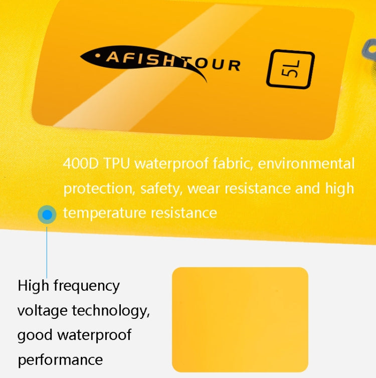 AFISHTOUR FW2061 5L Waterproof Drifting Stream Bag Folding Storage Bucket Package