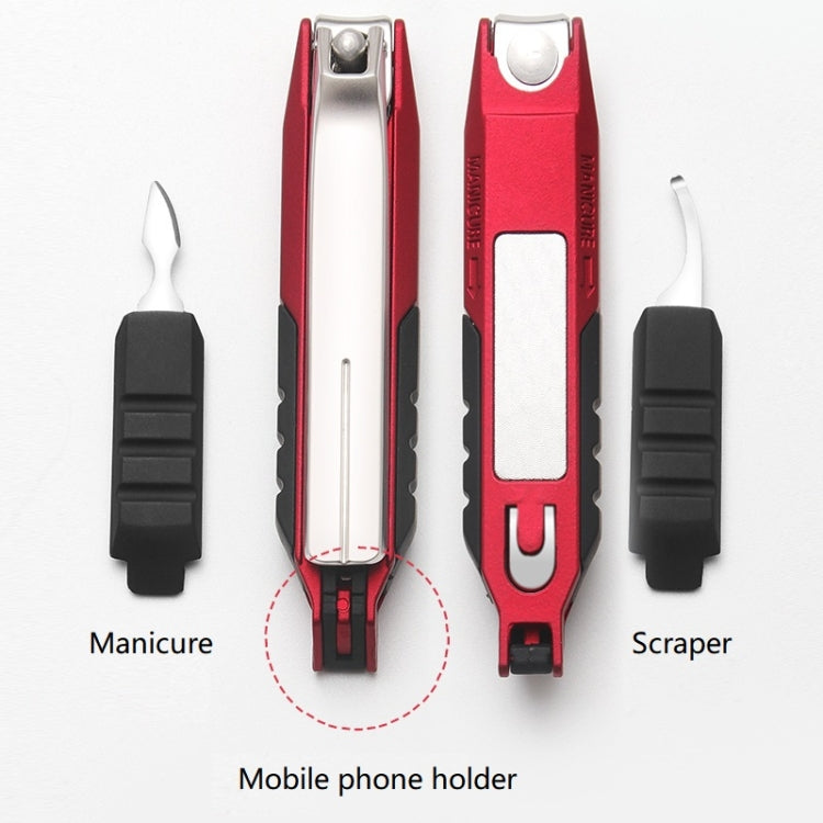 Anti-splash Nail Clippers Multifunctional Mobile Phone Holder Nail Clippers,Style: