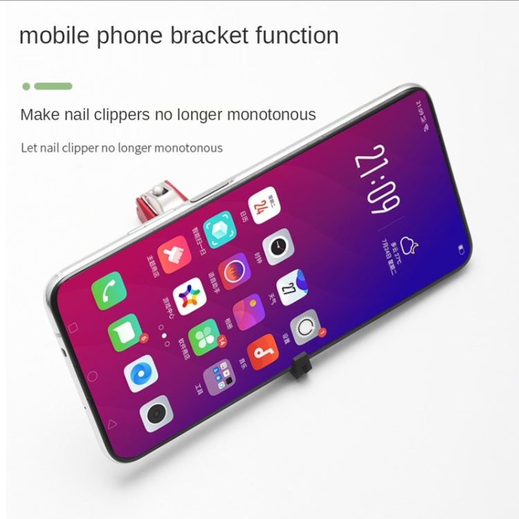 Anti-splash Nail Clippers Multifunctional Mobile Phone Holder Nail Clippers,Style: