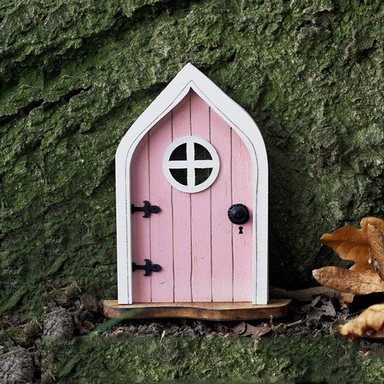 Courtyard Wooden Miniature Fairy Dwarf Door Tree Decoration