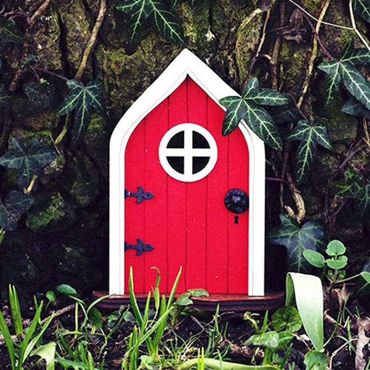 Courtyard Wooden Miniature Fairy Dwarf Door Tree Decoration