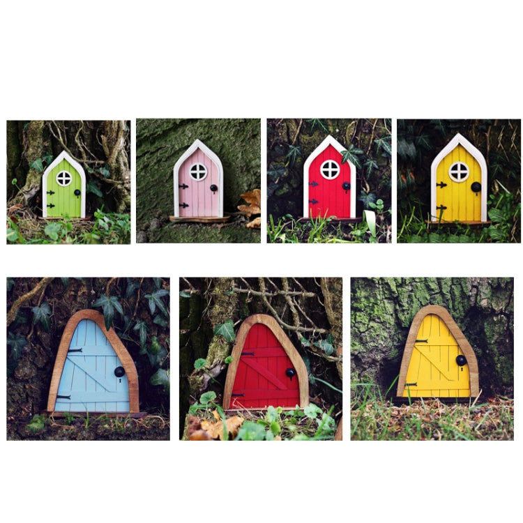 Courtyard Wooden Miniature Fairy Dwarf Door Tree Decoration