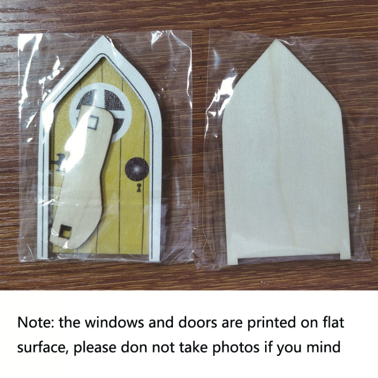 Courtyard Wooden Miniature Fairy Dwarf Door Tree Decoration