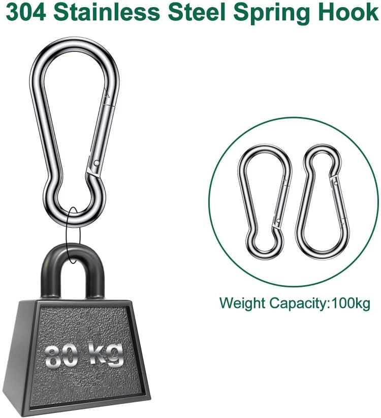 24 in 1 304 Stainless Steel Fixed Shade Sail Accessories Diamond Buckle Flower Basket Spring Buckle, Spec:
