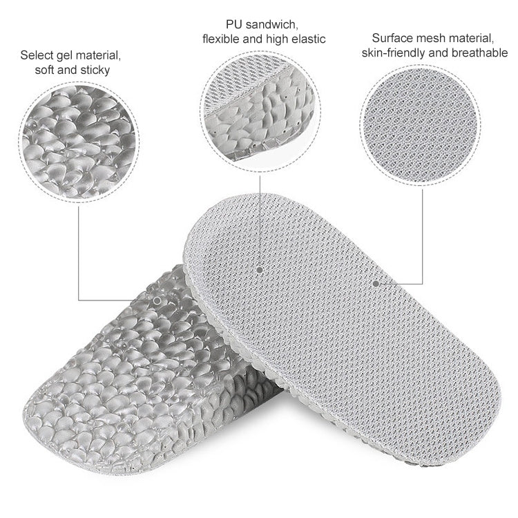 Self-Adhesive Inner Heightening Half Pad Sweat-Absorbent Breathable Shock-Absorbing Heel Casual Sports Insole