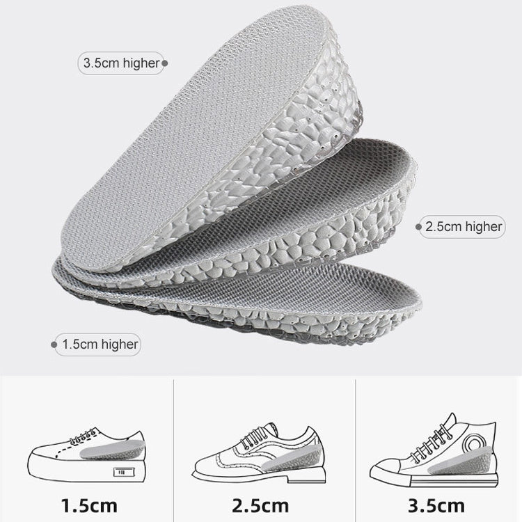 Self-Adhesive Inner Heightening Half Pad Sweat-Absorbent Breathable Shock-Absorbing Heel Casual Sports Insole