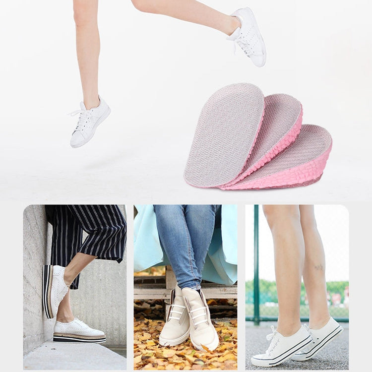 Self-Adhesive Inner Heightening Half Pad Sweat-Absorbent Breathable Shock-Absorbing Heel Casual Sports Insole