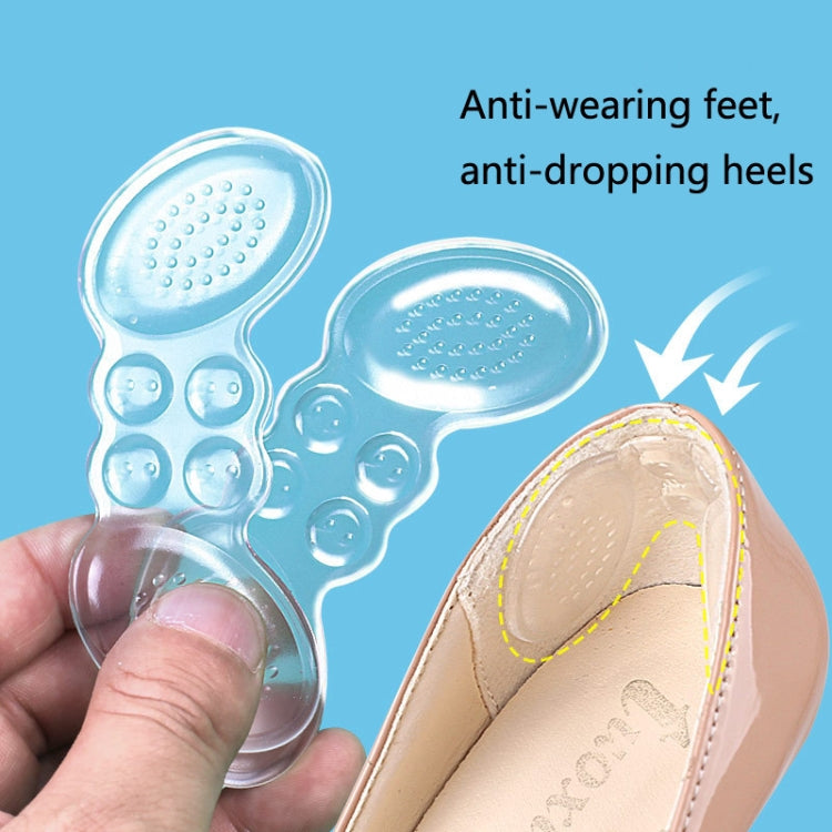 5 Pairs Soft And Abrasion-Resistant GEL Heel Stickers High-Heeled Laces Sticky Invisible Transparent Anti-Drop Heel Stickers