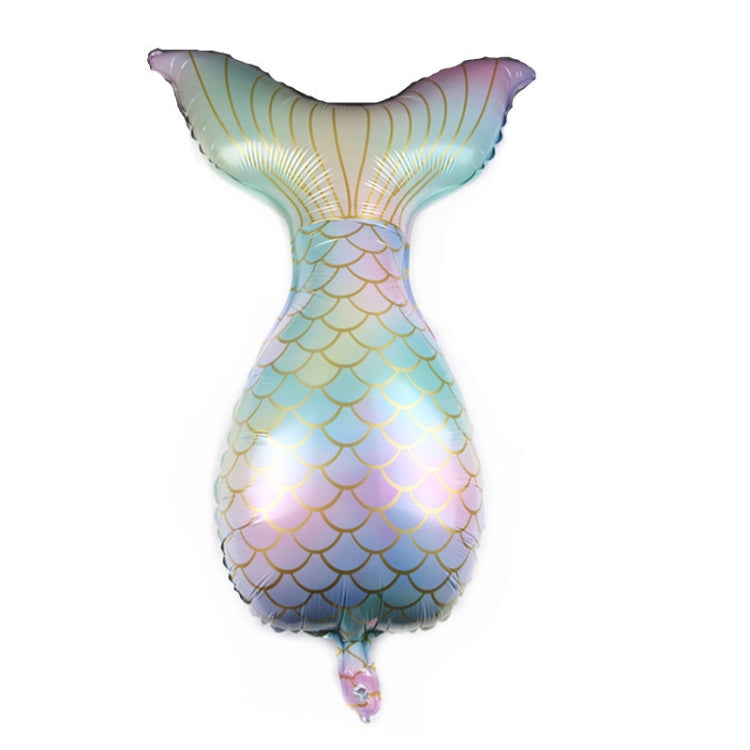5 PCS Cartoon Mermaid Tail Aluminum Film Balloon Aquarium Decoration Balloon Mall Dress Up Balloon