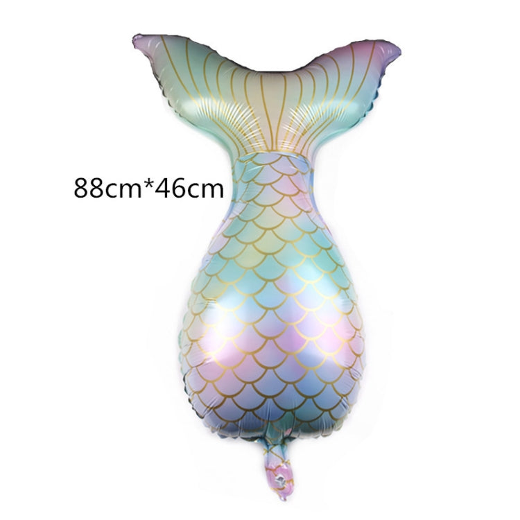 5 PCS Cartoon Mermaid Tail Aluminum Film Balloon Aquarium Decoration Balloon Mall Dress Up Balloon