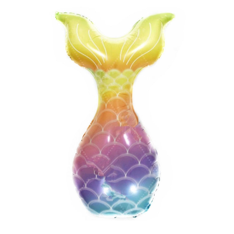 5 PCS Cartoon Mermaid Tail Aluminum Film Balloon Aquarium Decoration Balloon Mall Dress Up Balloon