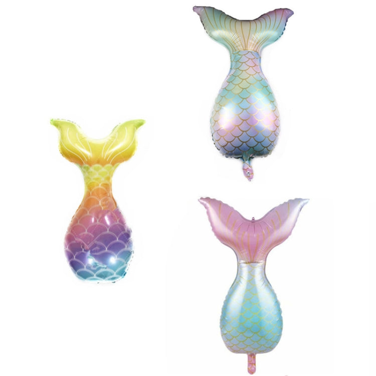 5 PCS Cartoon Mermaid Tail Aluminum Film Balloon Aquarium Decoration Balloon Mall Dress Up Balloon