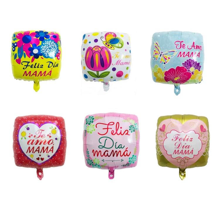 10 PCS 18 Inch  Spanish Mother Day Balloon Cartoon Shaped Aluminum Film Balloon Children Party Decoration Balloon