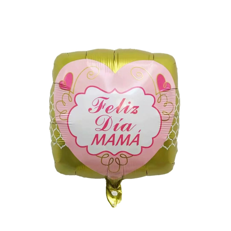 10 PCS 18 Inch  Spanish Mother Day Balloon Cartoon Shaped Aluminum Film Balloon Children Party Decoration Balloon