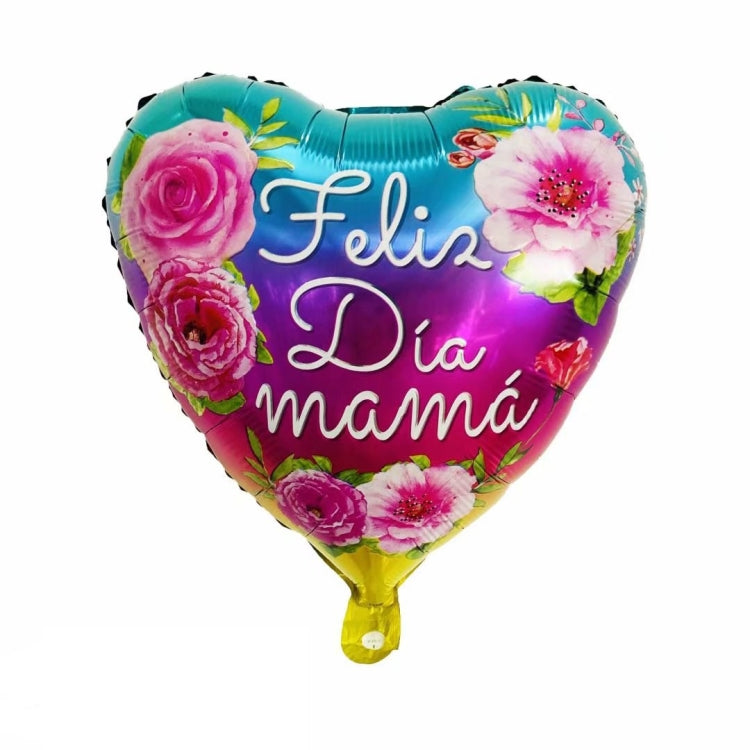 10 PCS 18 Inch  Spanish Mother Day Balloon Cartoon Shaped Aluminum Film Balloon Children Party Decoration Balloon