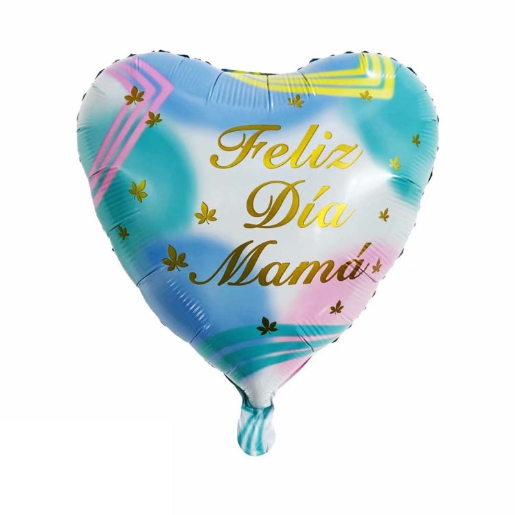 10 PCS 18 Inch  Spanish Mother Day Balloon Cartoon Shaped Aluminum Film Balloon Children Party Decoration Balloon